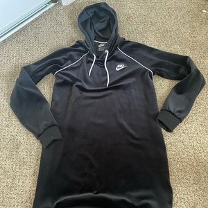 Nike Crushed Velvet Black Sweater Dress XS